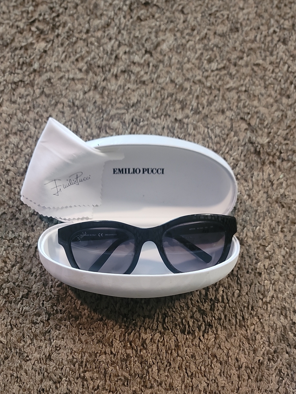 Emilio Pucci Black  Sunglasses with Gradient Lenses